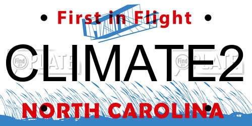CLIMATE2 North Carolina License Plate