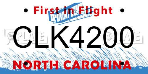 CLK4200 North Carolina License Plate