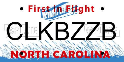 CLKBZZB North Carolina License Plate