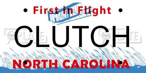 CLUTCH North Carolina License Plate