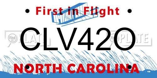 CLV42O North Carolina License Plate