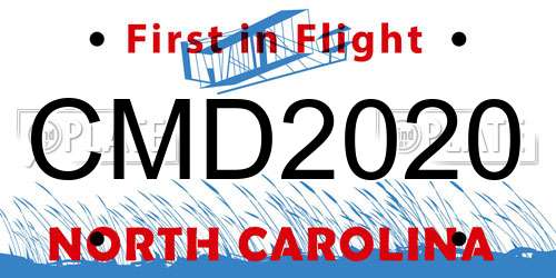 CMD2020 North Carolina License Plate