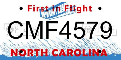 CMF4579 North Carolina License Plate