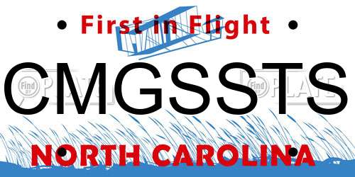 CMGSSTS North Carolina License Plate