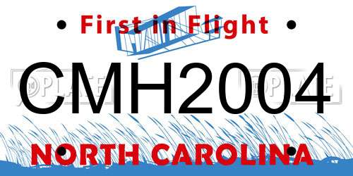 CMH2004 North Carolina License Plate