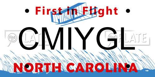 CMIYGL North Carolina License Plate