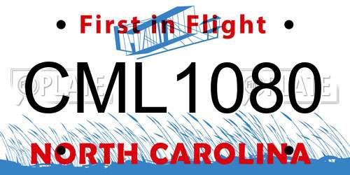 CML1080 North Carolina License Plate
