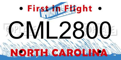 CML2800 North Carolina License Plate