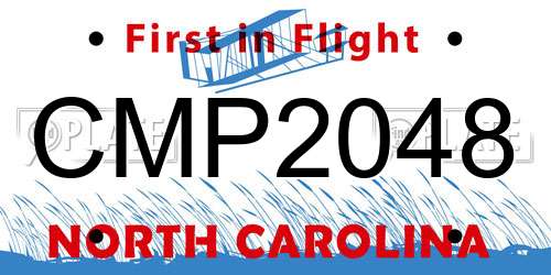 CMP2048 North Carolina License Plate