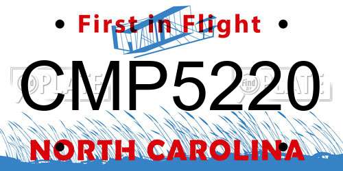 CMP5220 North Carolina License Plate