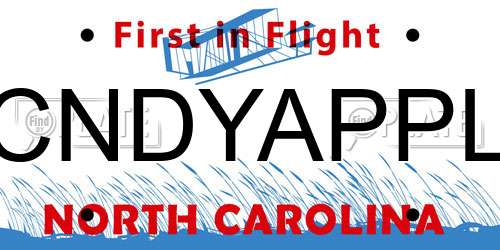 CNDYAPPL North Carolina License Plate