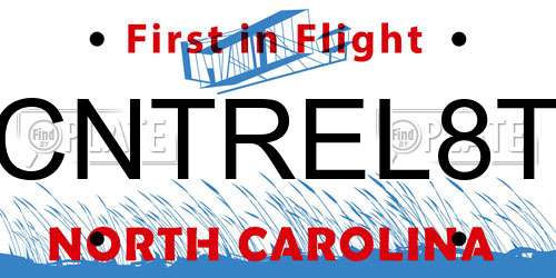 CNTREL8T North Carolina License Plate