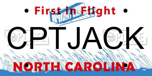 CPTJACK North Carolina License Plate