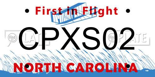 CPXS02 North Carolina License Plate