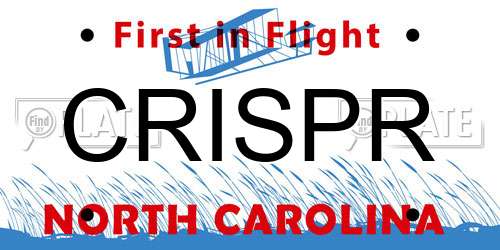 CRISPR North Carolina License Plate