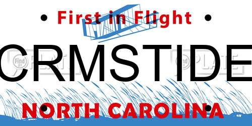 CRMSTIDE North Carolina License Plate