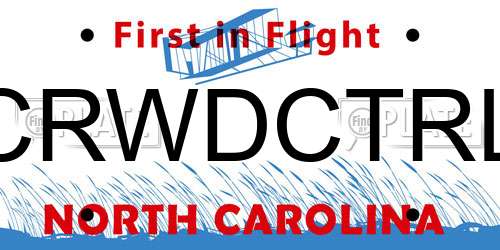 CRWDCTRL North Carolina License Plate