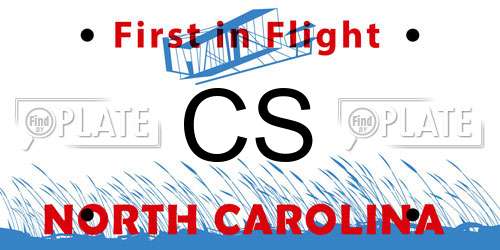 CS North Carolina License Plate
