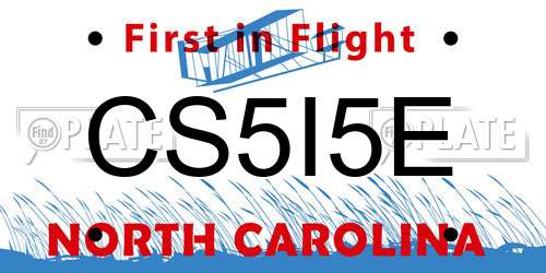 CS5I5E North Carolina License Plate