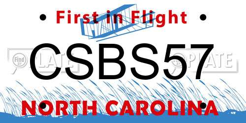 CSBS57 North Carolina License Plate
