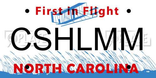 CSHLMM North Carolina License Plate