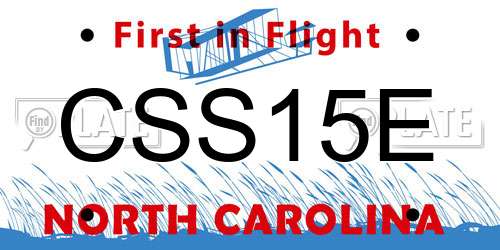 CSS15E North Carolina License Plate