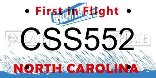 CSS552 North Carolina License Plate