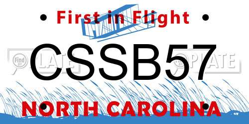CSSB57 North Carolina License Plate