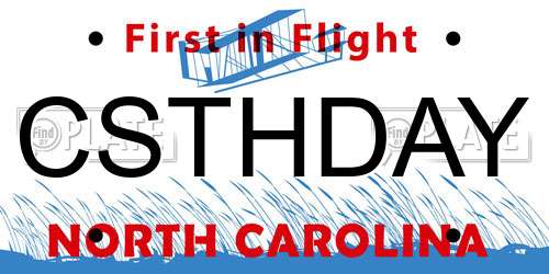 CSTHDAY North Carolina License Plate