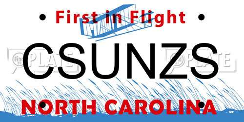 CSUNZS North Carolina License Plate