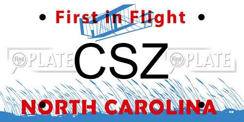 CSZ North Carolina License Plate
