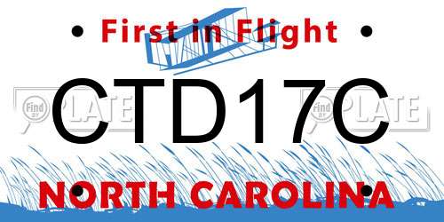 CTD17C North Carolina License Plate