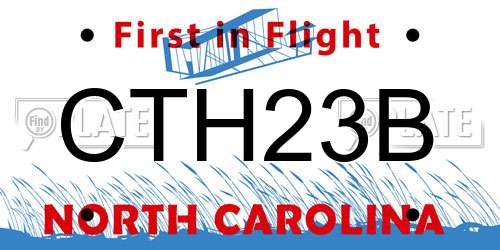 CTH23B North Carolina License Plate