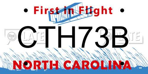 CTH73B North Carolina License Plate