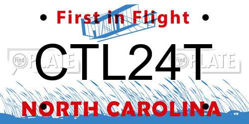 CTL24T North Carolina License Plate