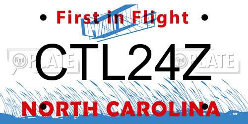CTL24Z North Carolina License Plate