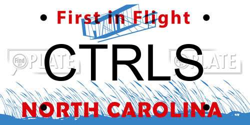 CTRLS North Carolina License Plate