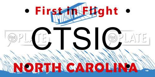 CTSIC North Carolina License Plate