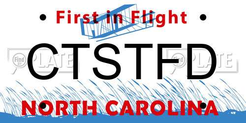 CTSTFD North Carolina License Plate