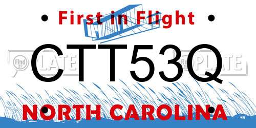 CTT53Q North Carolina License Plate