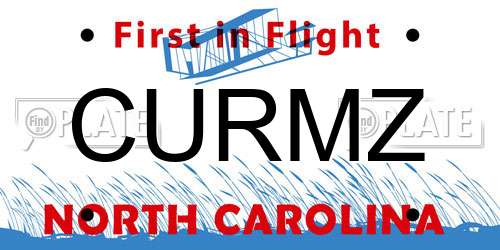 CURMZ North Carolina License Plate