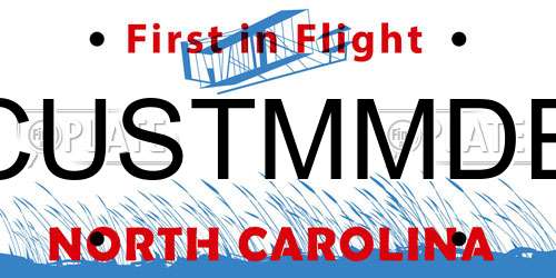 CUSTMMDE North Carolina License Plate