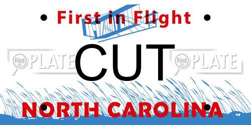 CUT North Carolina License Plate