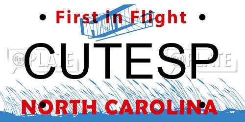 CUTESP North Carolina License Plate