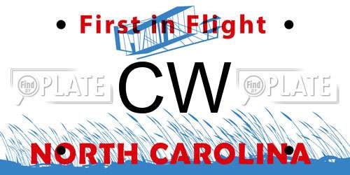 CW North Carolina License Plate