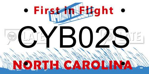 CYB02S North Carolina License Plate