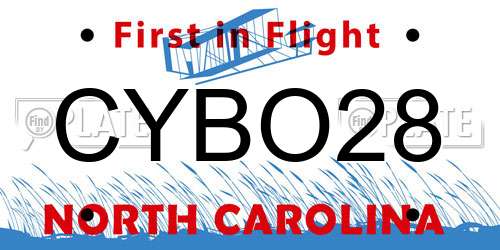 CYBO28 North Carolina License Plate