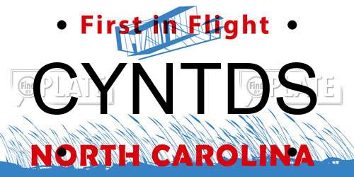 CYNTDS North Carolina License Plate