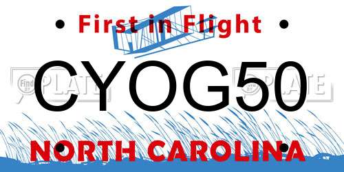 CYOG50 North Carolina License Plate