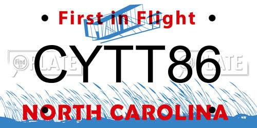 CYTT86 North Carolina License Plate
